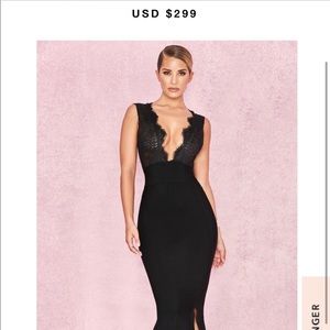 House of CB black lace dress